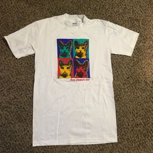 Vintage 1987 Andy Warhol’s cat tee shirt small